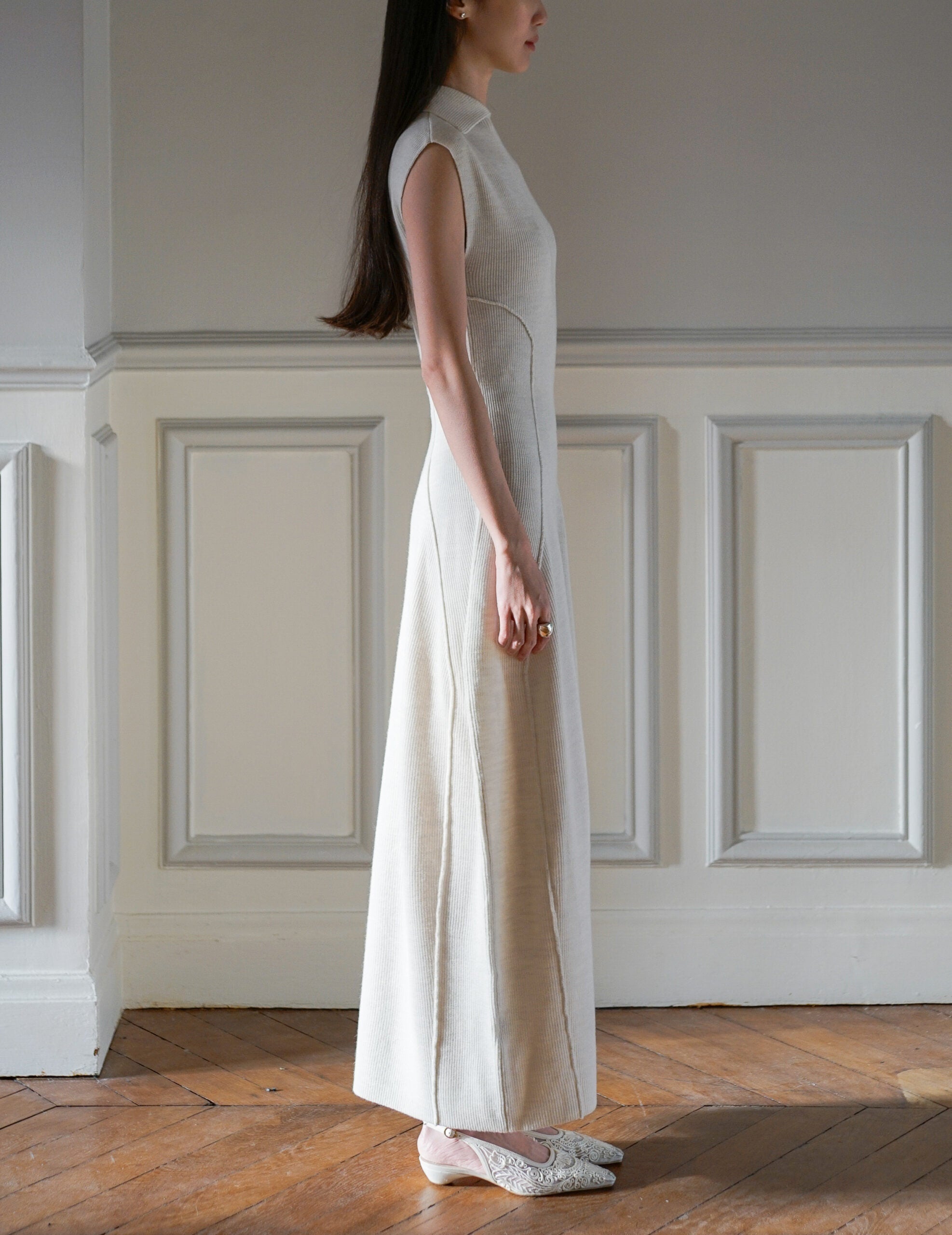 Karlina Knit Dress・Ivory