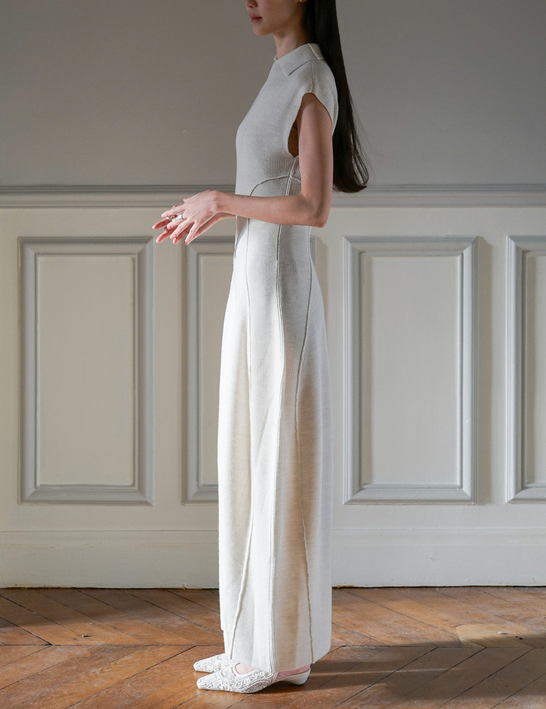 Karlina Knit Dress・Ivory