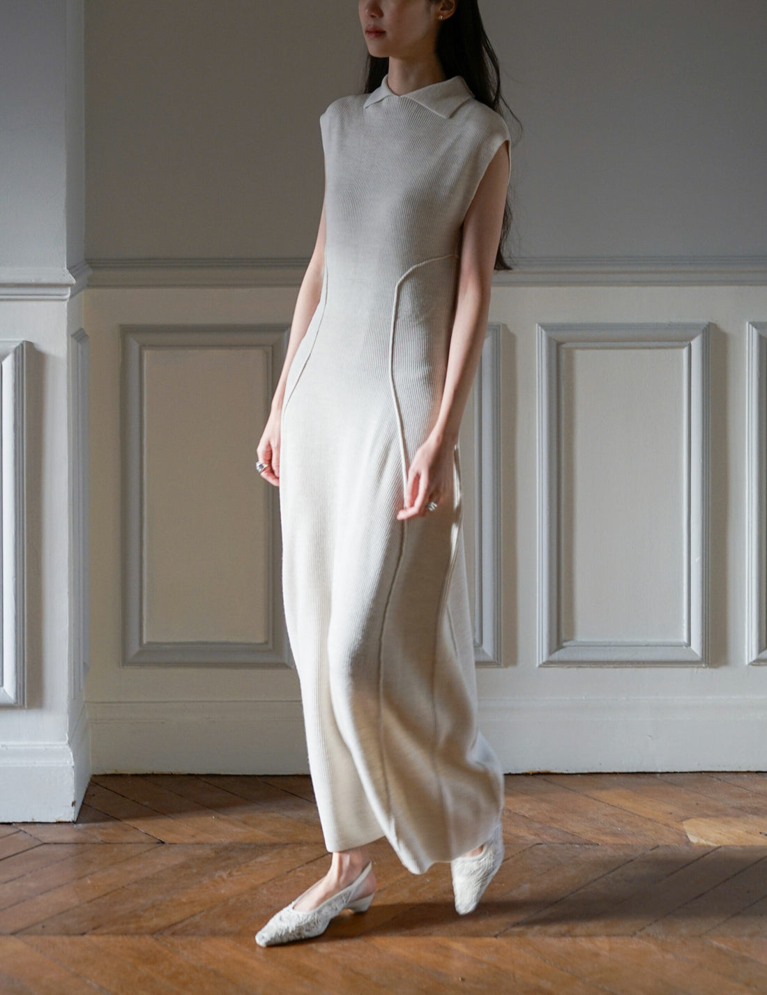 Karlina Knit Dress・Ivory