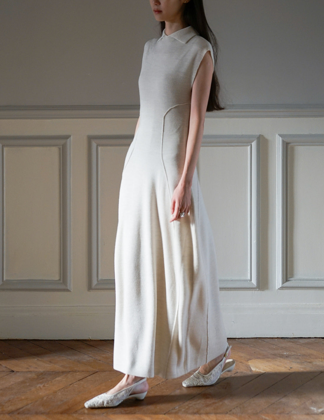 Karlina Knit Dress・Ivory