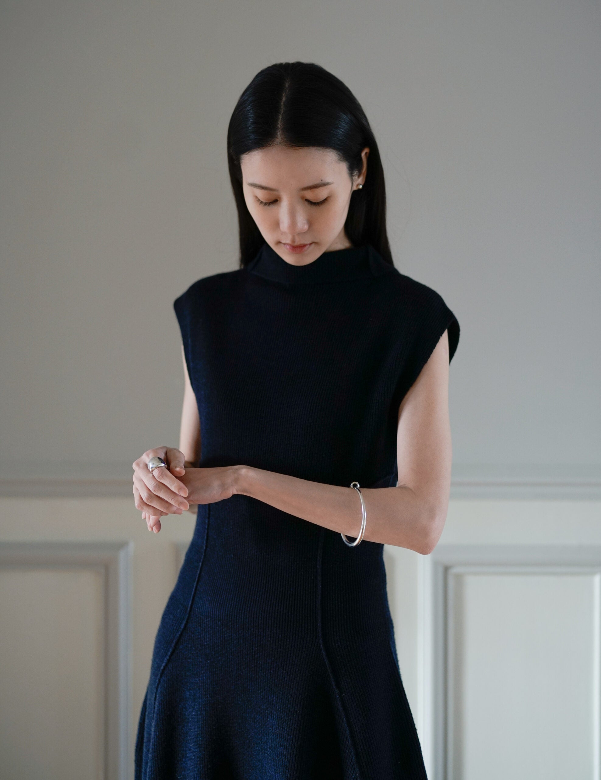 Karlina Knit Dress・Navy