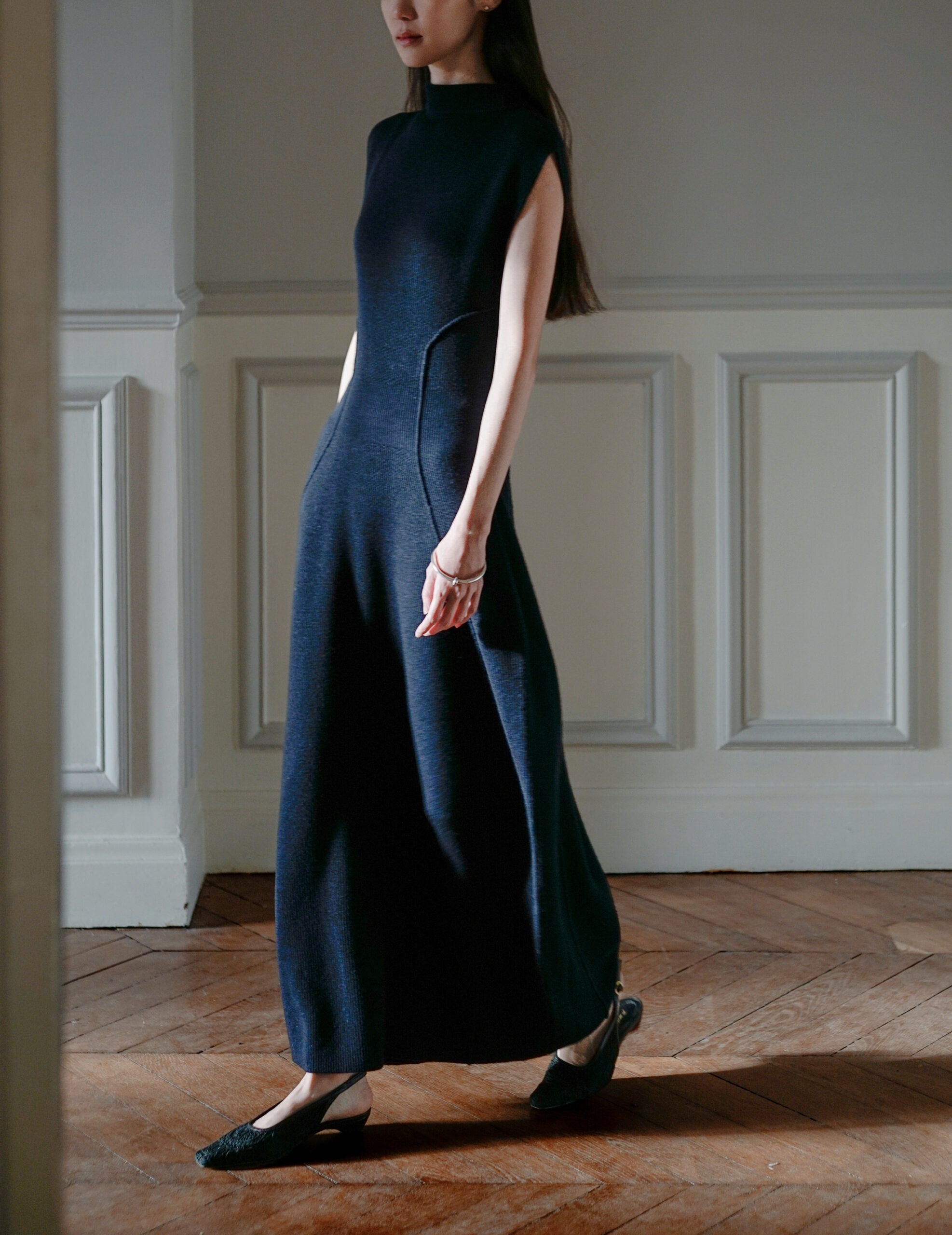 Karlina Knit Dress・Navy