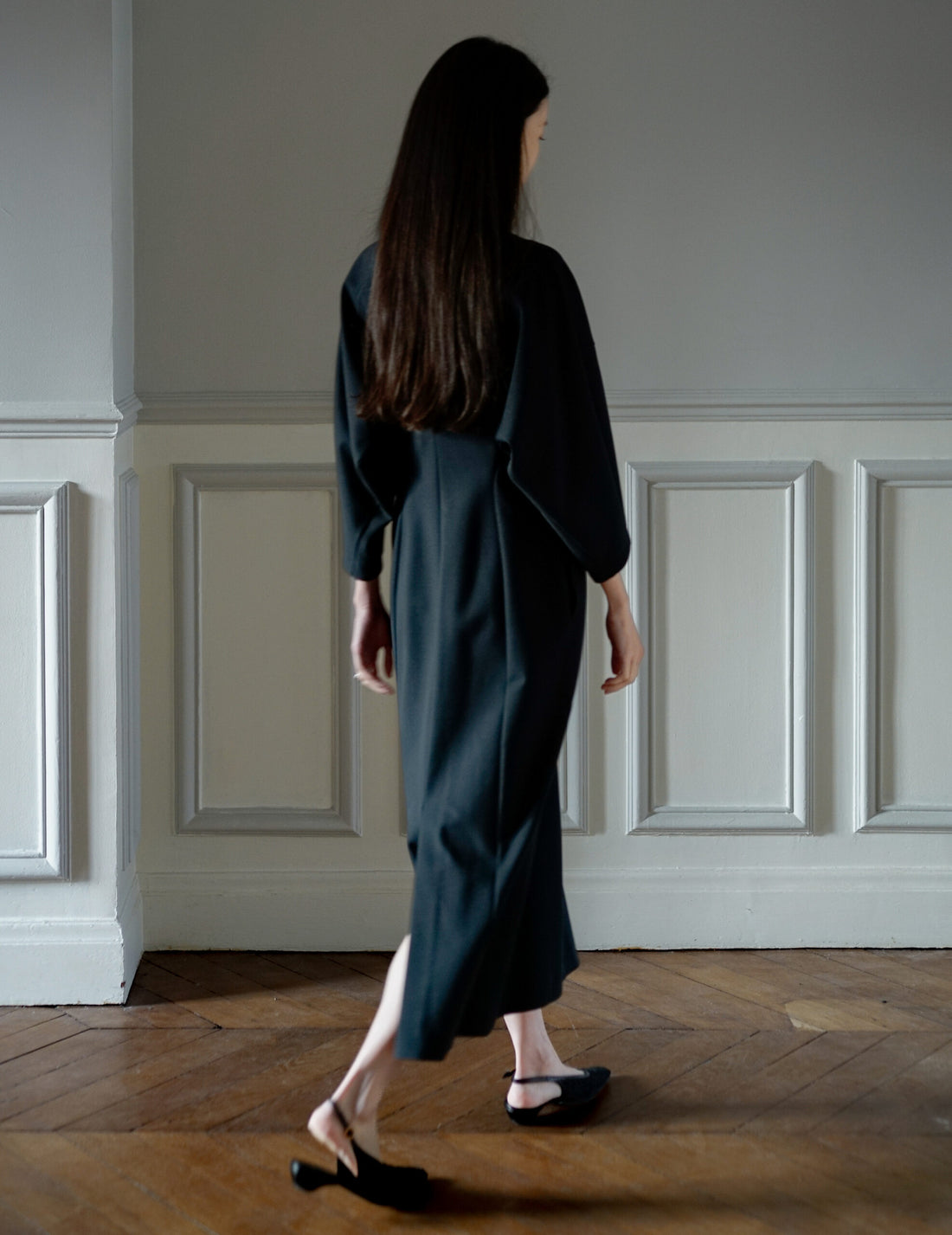 Double Jersey I-Line Dress・Black