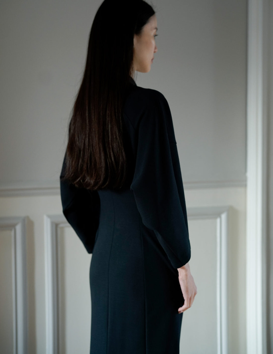 Double Jersey I-Line Dress・Black