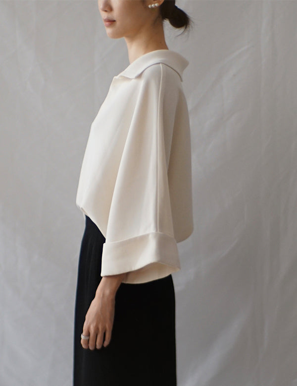 Bailee Blouse Crepe Georgette・Ivory