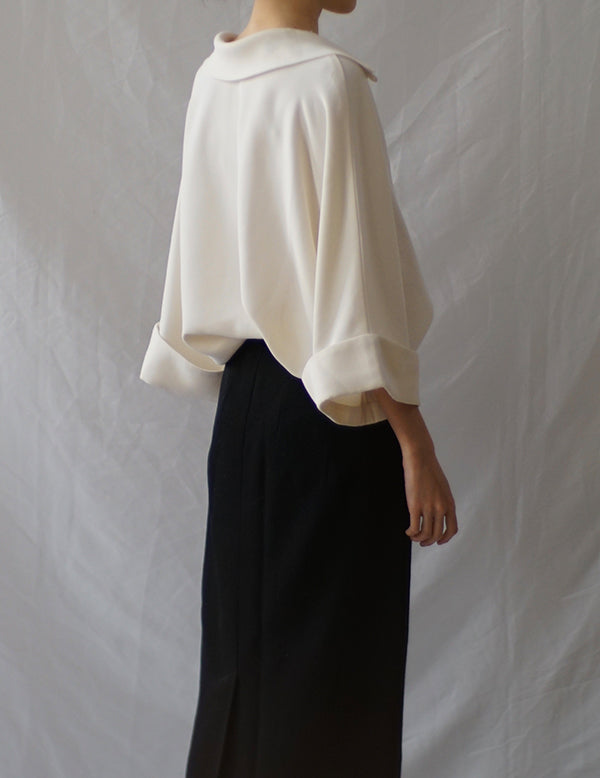 Bailee Blouse Crepe Georgette・Ivory