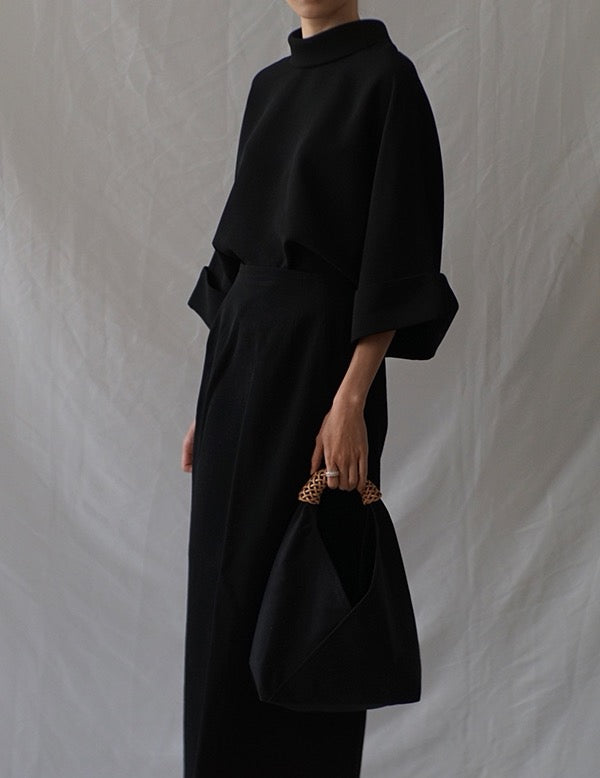 Woven Triangle Bag Ink・S